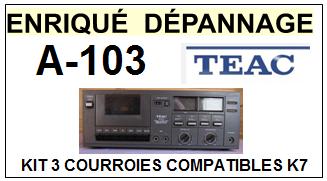 TEAC TASCAM-A103 A-103-COURROIES-COMPATIBLES